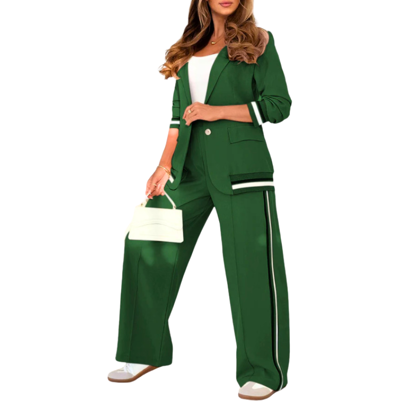 Teresa | Conjunto elegante de dos piezas con pantalón ancho