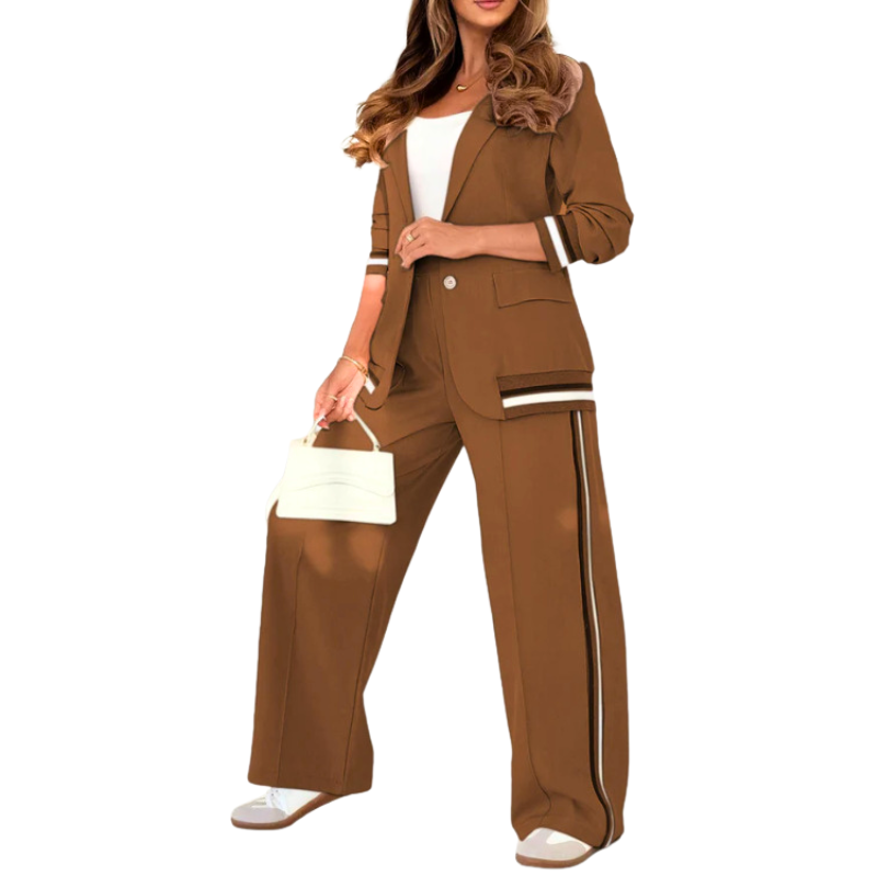 Teresa | Conjunto elegante de dos piezas con pantalón ancho