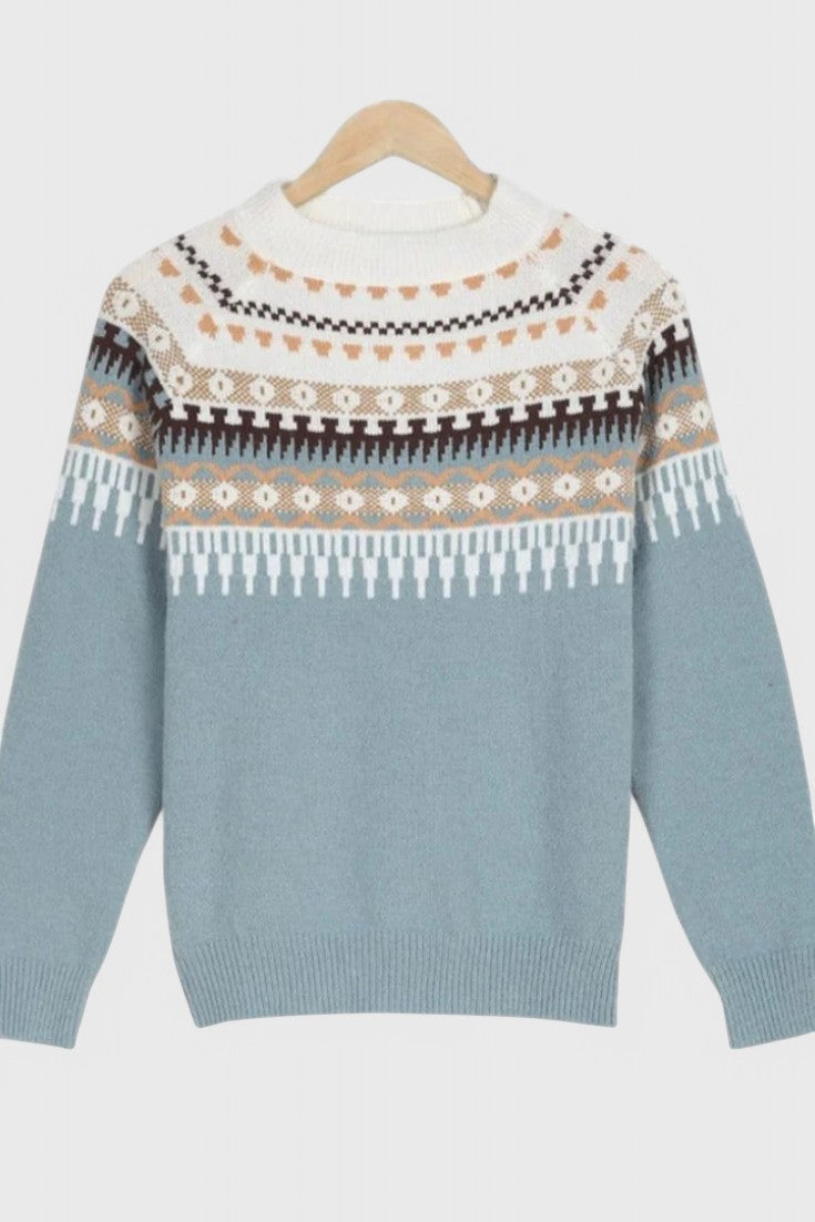 Gemma | Jersey de Cuello Redondo Texturizado