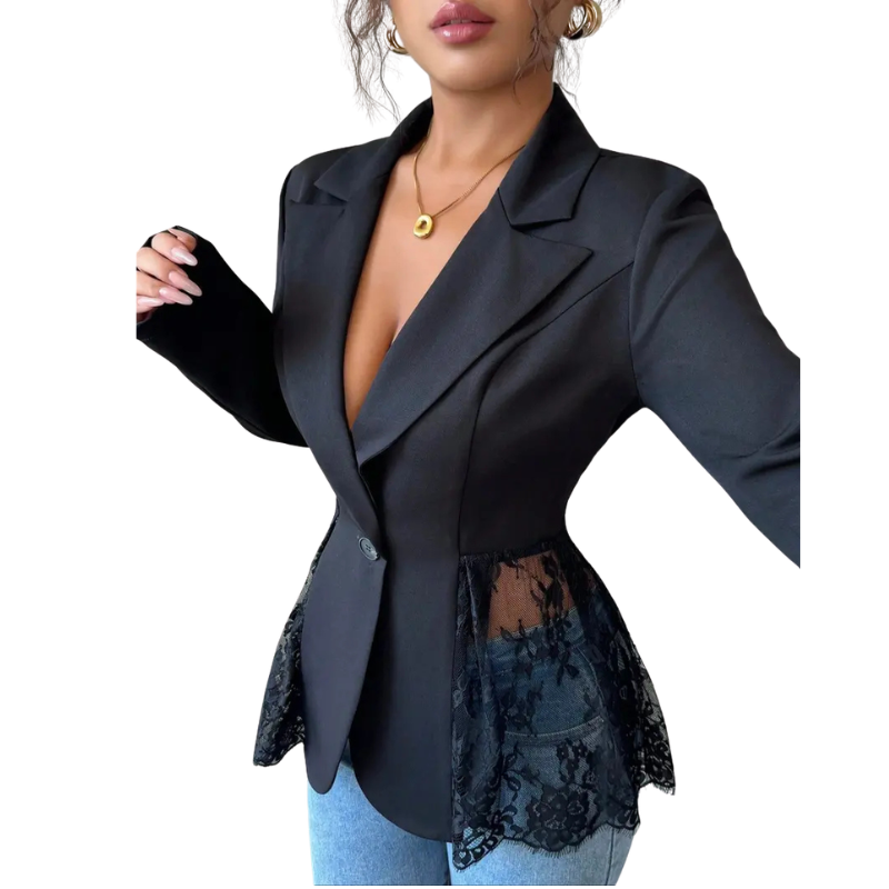 Carolina | Blazer elegante con detalles de encaje