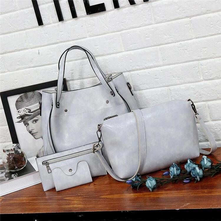 Riley | Conjunto de 4 bolsos vintage de cuero suave