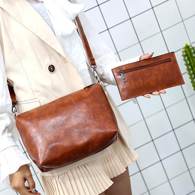 Riley | Conjunto de 4 bolsos vintage de cuero suave