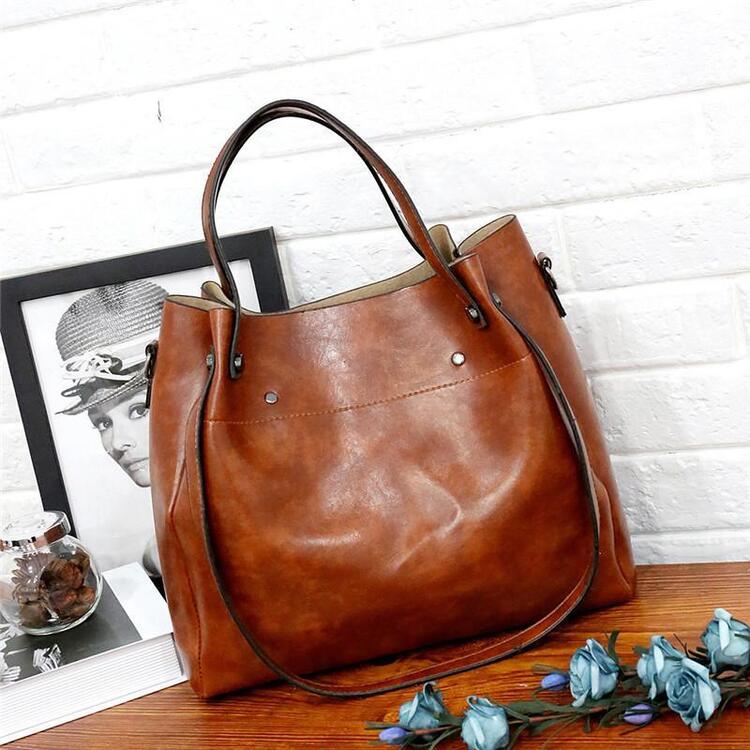 Riley | Conjunto de 4 bolsos vintage de cuero suave