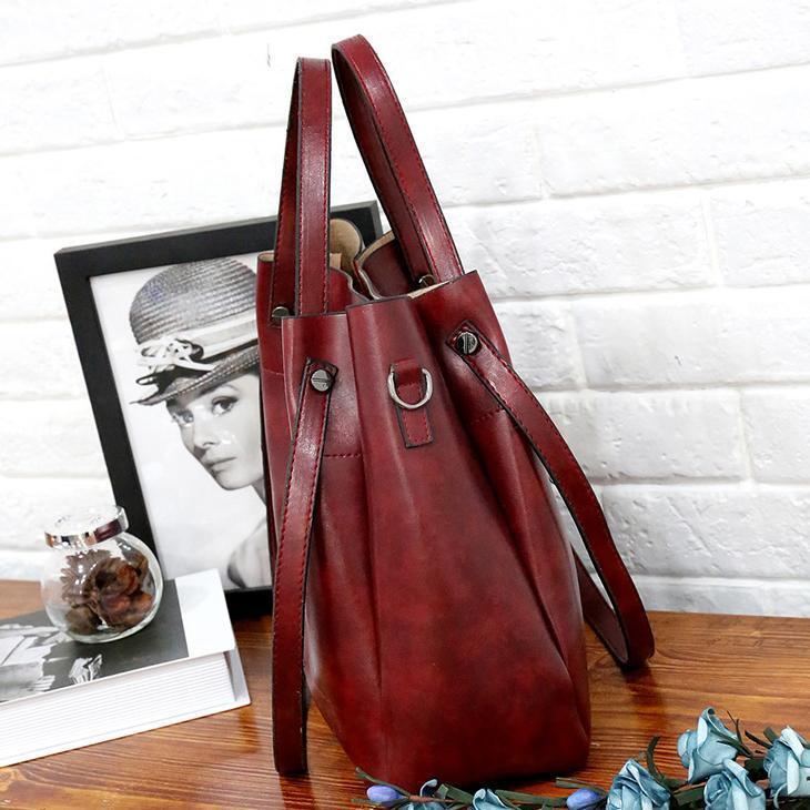 Riley | Conjunto de 4 bolsos vintage de cuero suave