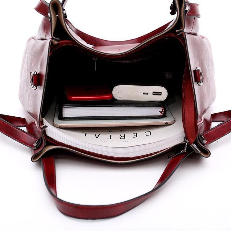 Riley | Conjunto de 4 bolsos vintage de cuero suave