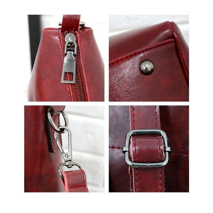 Riley | Conjunto de 4 bolsos vintage de cuero suave