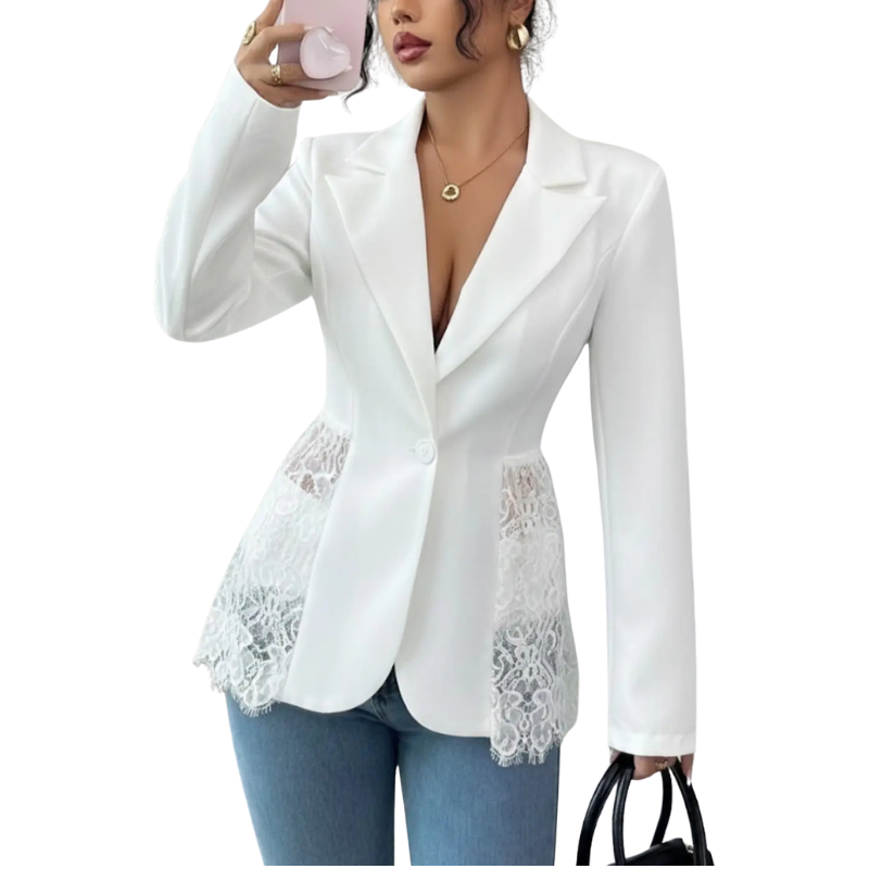 Carolina | Blazer elegante con detalles de encaje