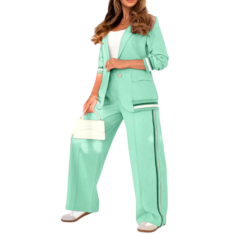 Teresa | Conjunto elegante de dos piezas con pantalón ancho