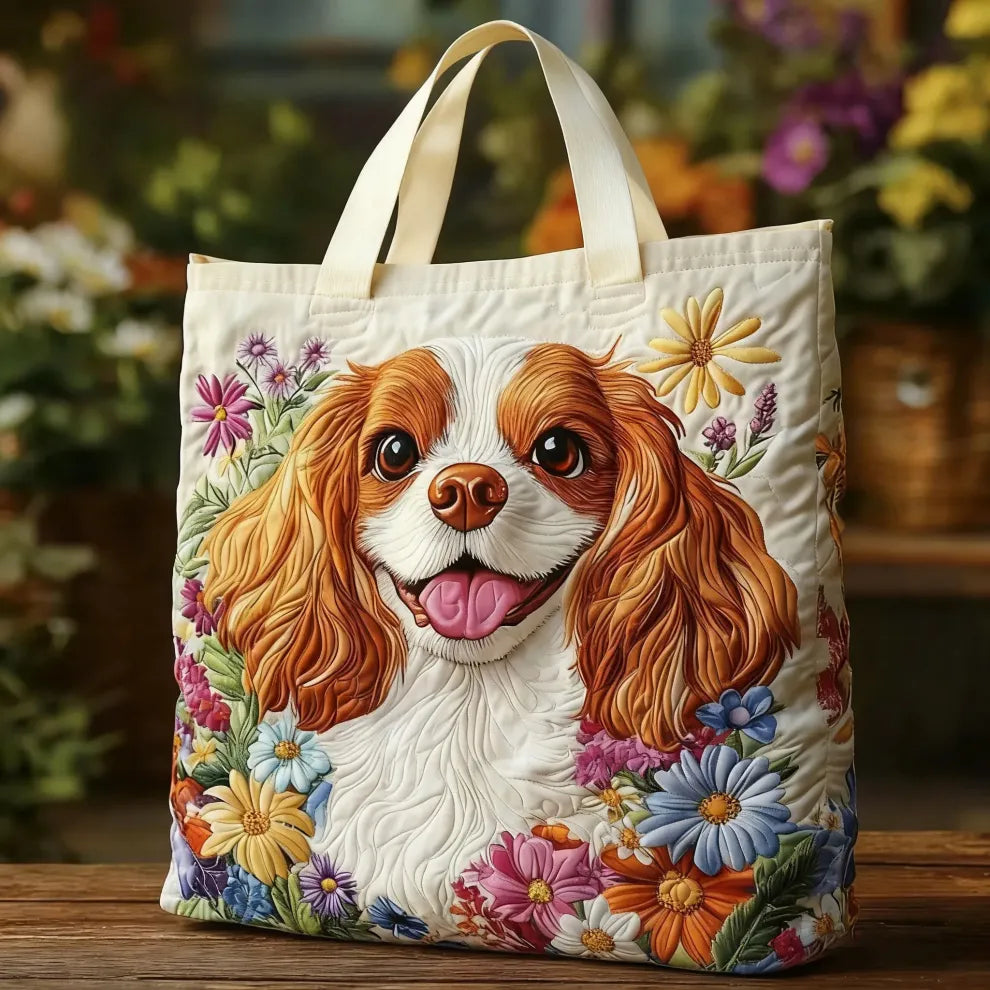 Blossom Pup | Bolso tote hecho a mano y acolchado