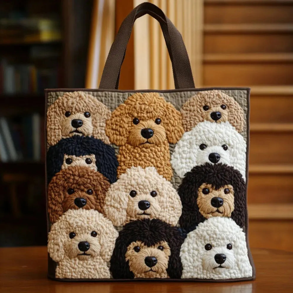 Amor por los cachorros | Bolsa acolchada hecha a mano