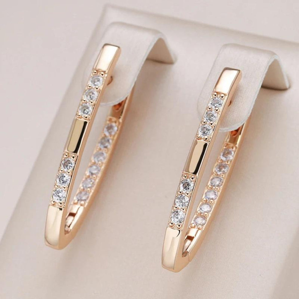 Elegantes | Pendientes de circonita cúbica en oro