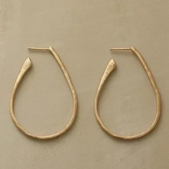 Pendientes | De aro dorados vintage elegantes