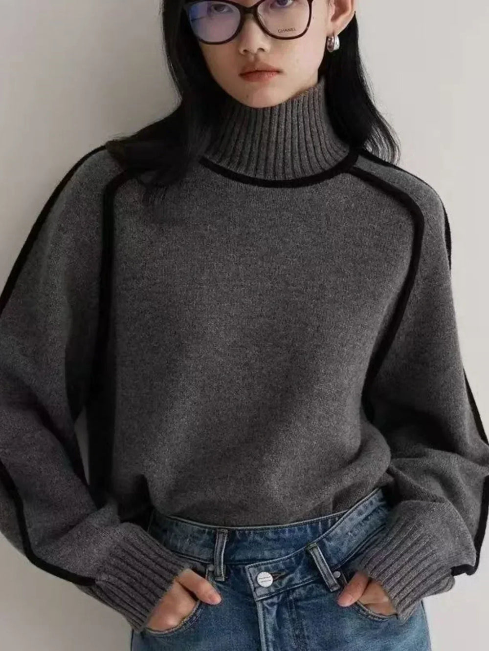 Donna | Elegante suéter de cuello alto