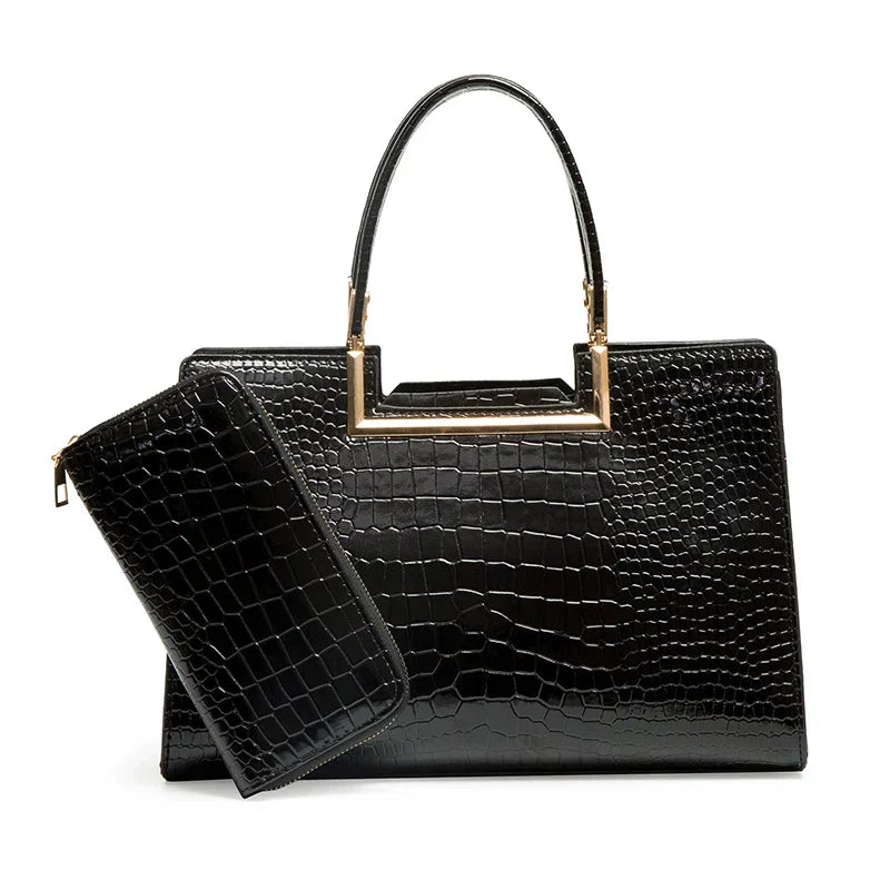 Conjunto | De bolso y cartera de piel