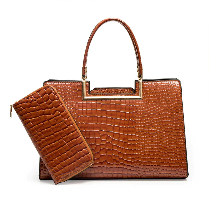 Conjunto | De bolso y cartera de piel