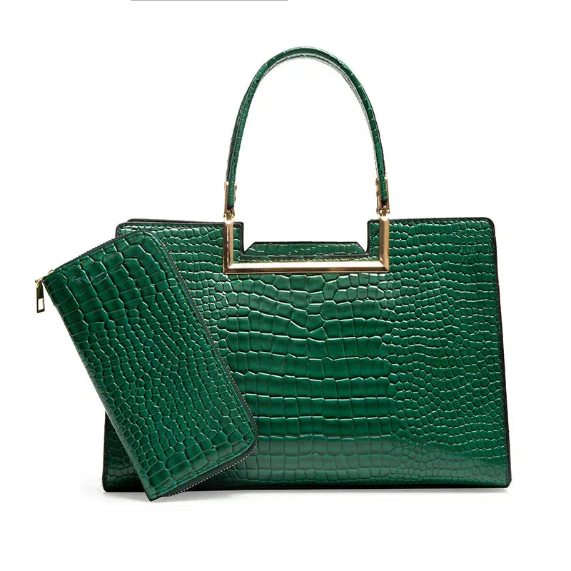 Conjunto | De bolso y cartera de piel