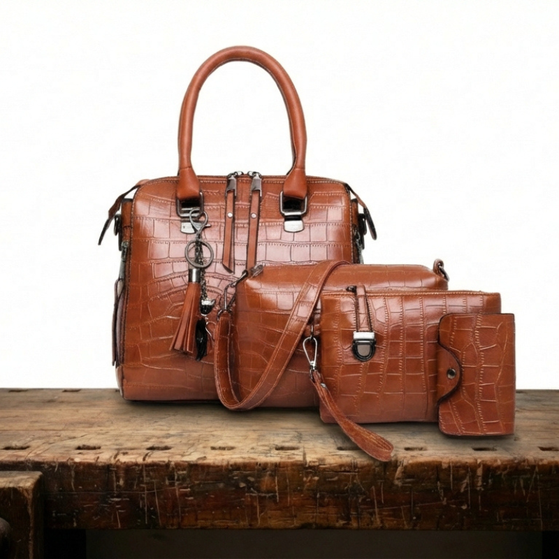 Evelyn | Conjunto de 4 bolsos de cuero Elegancia cotidiana