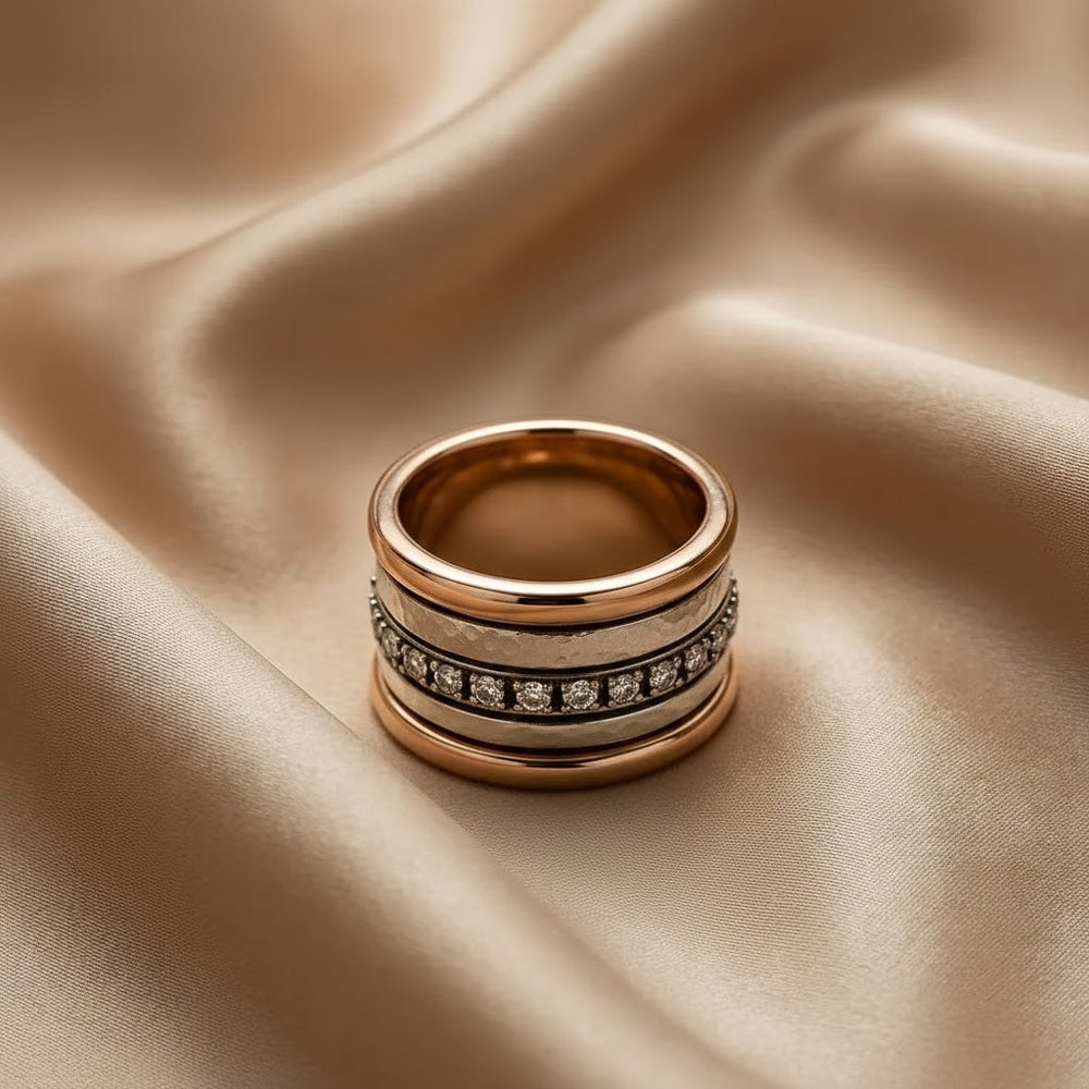 Anillo | Vintage de Oro Grueso con Capas